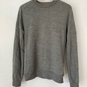 Rapha Men's Heather Gray Crewneck Merino wool Sweater